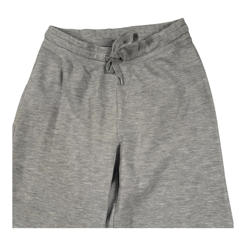 Aritzia TNA Wide Leg Sweatpants Womens Small Gray Waffle Knit High Rise Relaxed